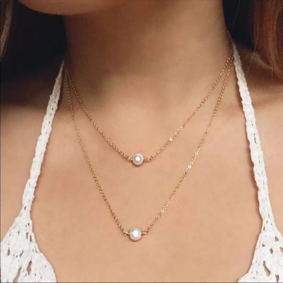 3/$13 Double Layer Pearl Necklace - Picture 2 of 6